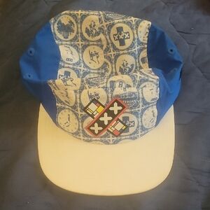 Puma Blue and White Graphic Runner Cap